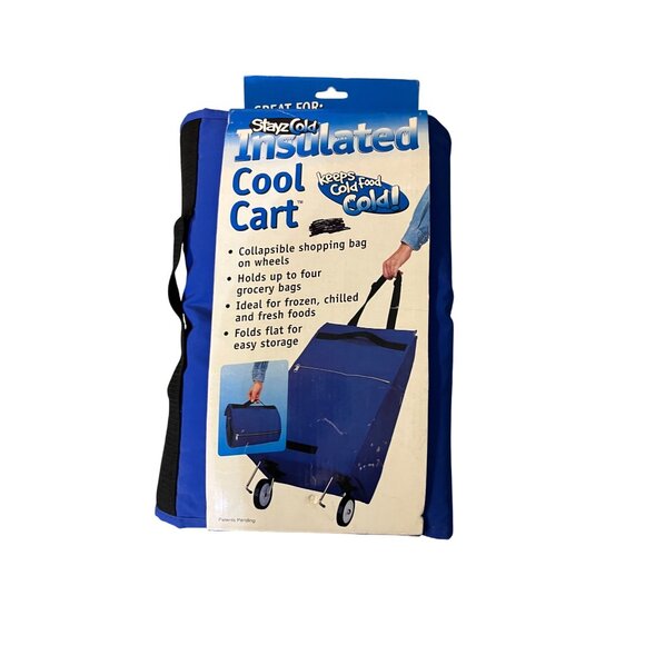 Vintage Innovon StayzCold Insulated Cool Cart NEW Old Stock Blue/ Black - Picture 1 of 11